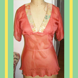 NEW Cristina Gavioli Delicate Silk top size 6/42 S